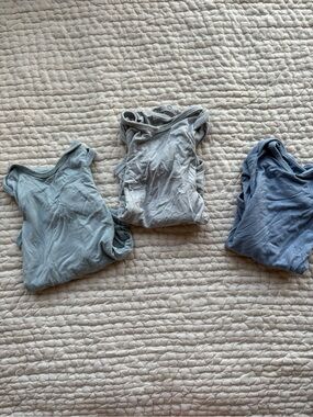 [3-6] 3x Kyte Baby Zip-Up Footie Pajamas Onesie (short)